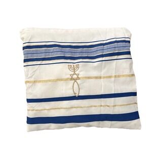 Traditional Jewish Prayer Talit Christian Hand Washable with Zipper Pocket